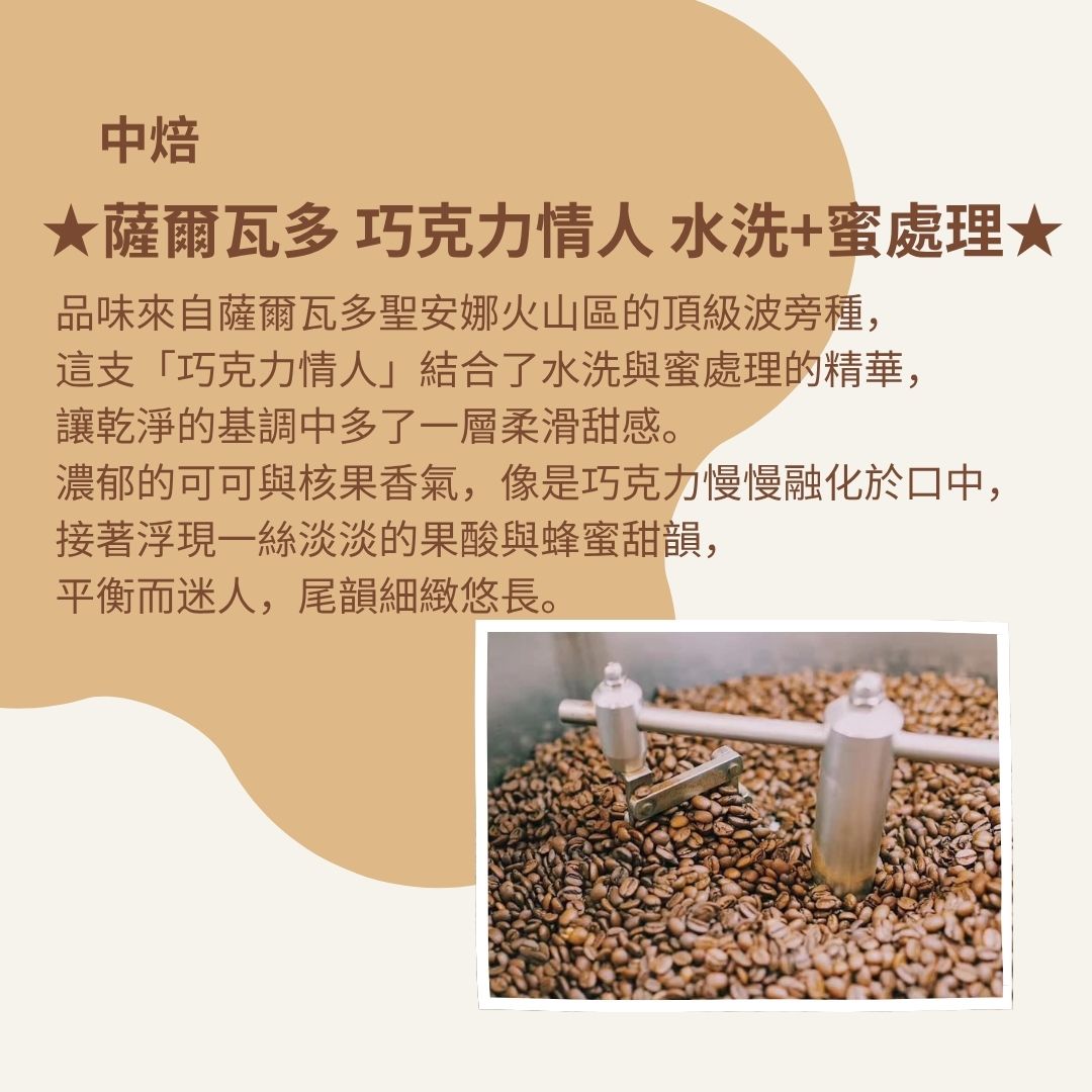 (中焙)薩爾瓦多 巧克力情人 水洗+蜜處理(半磅)自家烘焙 精品咖啡:圖片 2